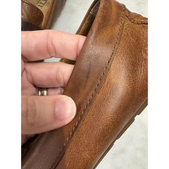 Born Distressed Two Tone Brown Slip On Driving Penny Loafer Men’s Size 10 M - Picture 16 of 16